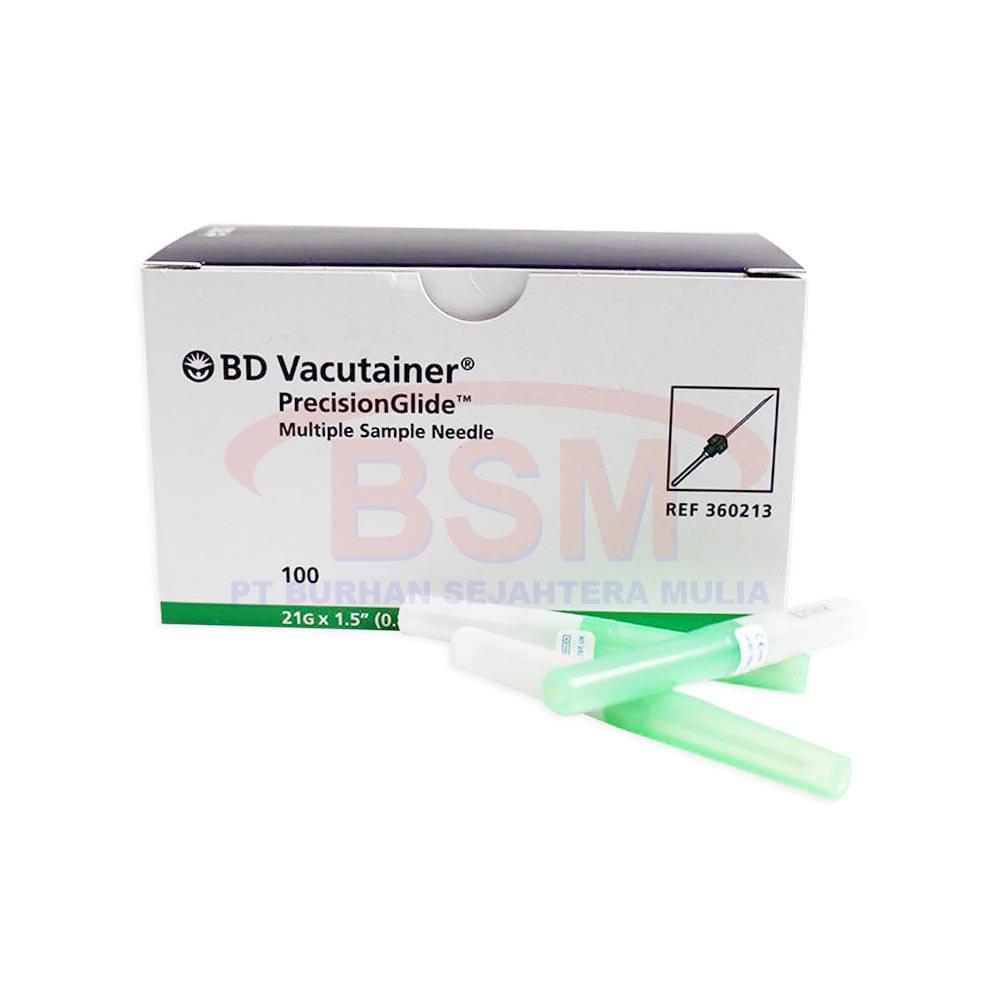 BD CNV 360213 Vacutainer Needle No.21G x 1.5” (0.8 x 38mm) MLTSMP CE 100ea